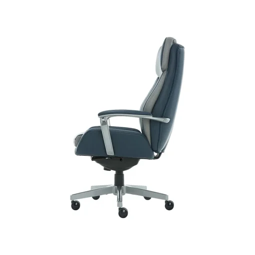 La-Z-Boy Ergonomic Chairs<Alton Leather Executive Chair, Steel Blue/Light Gray (60029)