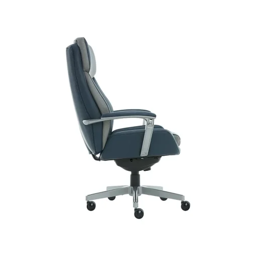 La-Z-Boy Ergonomic Chairs<Alton Leather Executive Chair, Steel Blue/Light Gray (60029)