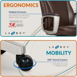 La-Z-Boy Ergonomic Chairs<Arcadian Bonded Leather Executive Chair, (60008)
