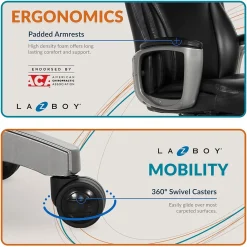 La-Z-Boy Ergonomic Chairs<Arcadian Bonded Leather Executive Chair, (60009)