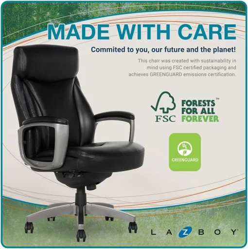 La-Z-Boy Ergonomic Chairs<Arcadian Bonded Leather Executive Chair, (60009)