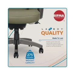 La-Z-Boy Office Chairs<Arcadian Ergonomic Bonded Leather Swivel Executive Chair, Olive (60008-OLV)
