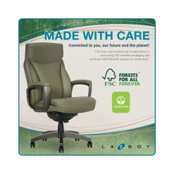 La-Z-Boy Office Chairs<Arcadian Ergonomic Bonded Leather Swivel Executive Chair, Olive (60008-OLV)