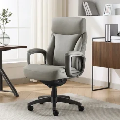 La-Z-Boy Office Chairs<Arcadian Ergonomic Bonded Leather Swivel Executive Chair, Beige (60008-BGE)