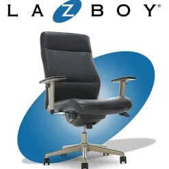 La-Z-Boy Office Chairs<Baylor Ergonomic Faux Leather Swivel Executive Chair, Black (CHR10085B)