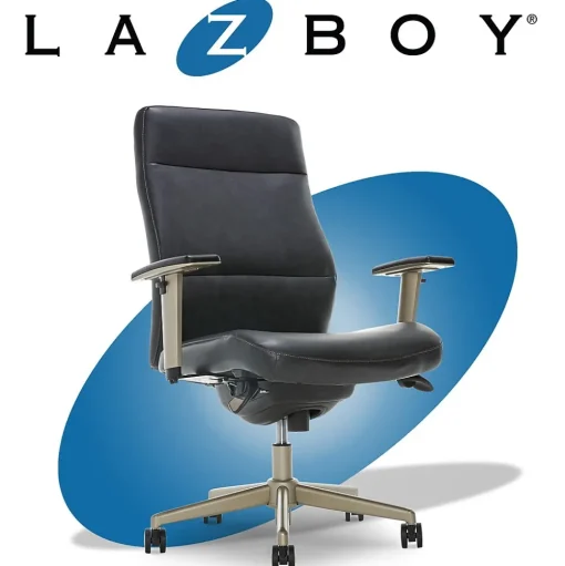 La-Z-Boy Office Chairs<Baylor Ergonomic Faux Leather Swivel Executive Chair, Black (CHR10085B)