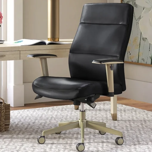 La-Z-Boy Office Chairs<Baylor Ergonomic Faux Leather Swivel Executive Chair, Black (CHR10085B)