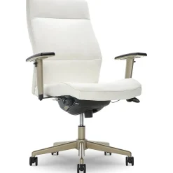 La-Z-Boy Office Chairs<Baylor Ergonomic Faux Leather Swivel Executive Chair, White (CHR10085A)