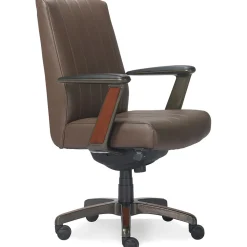 La-Z-Boy Office Chairs<Bennett Ergonomic Faux Leather Swivel Executive Chair, Brown (CHR10082C)