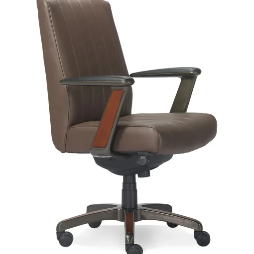 La-Z-Boy Office Chairs<Bennett Ergonomic Faux Leather Swivel Executive Chair, Brown (CHR10082C)