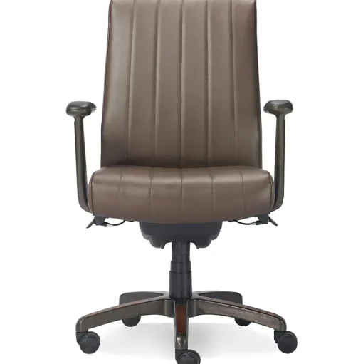 La-Z-Boy Office Chairs<Bennett Ergonomic Faux Leather Swivel Executive Chair, Brown (CHR10082C)
