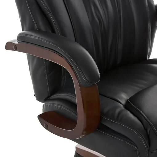 La-Z-Boy Office Chairs<Big & Tall Edmonton Ergonomic Bonded Leather Swivel Executive Chair, Black (45764A)