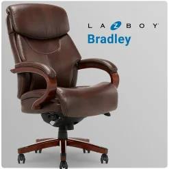 La-Z-Boy Ergonomic Chairs<Bradley Bonded Leather Executive Chair, Roasted Chestnut (44762)