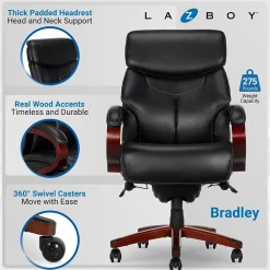 La-Z-Boy Ergonomic Chairs<Bradley Bonded Leather Executive Chair, (46089-CC)