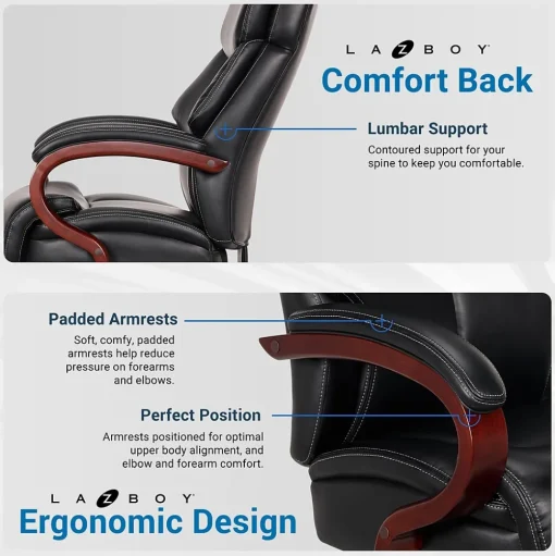La-Z-Boy Ergonomic Chairs<Bradley Bonded Leather Executive Chair, (46089-CC)