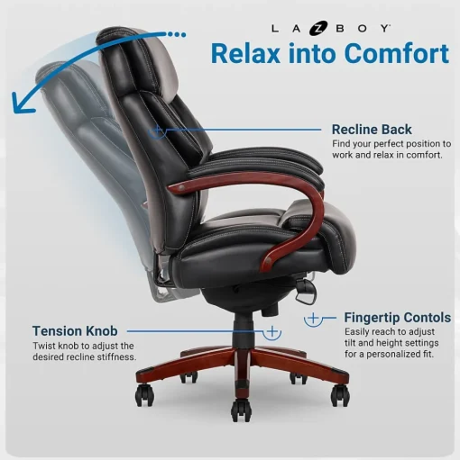 La-Z-Boy Ergonomic Chairs<Bradley Bonded Leather Executive Chair, (46089-CC)