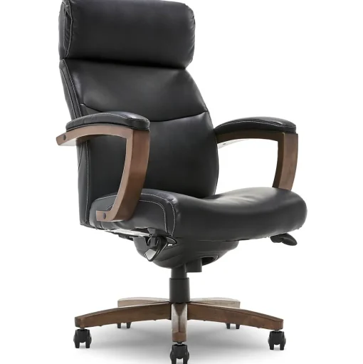 La-Z-Boy Office Chairs<Greyson Ergonomic Bonded Leather Swivel Executive Chair, Black (CHR10086B)