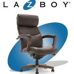 La-Z-Boy Office Chairs<Greyson Ergonomic Bonded Leather Swivel Executive Chair, Brown (CHR10086C)