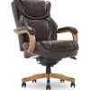 La-Z-Boy Ergonomic Chairs<Harnett Ergonomic Faux Leather Swivel Executive Chair, Coffee (46253B)