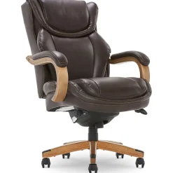 La-Z-Boy Ergonomic Chairs<Harnett Ergonomic Faux Leather Swivel Executive Chair, Coffee (46253B)