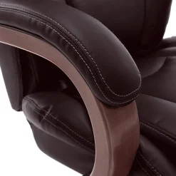 La-Z-Boy Ergonomic Chairs<Harnett Ergonomic Faux Leather Swivel Executive Chair, Coffee (46253B)