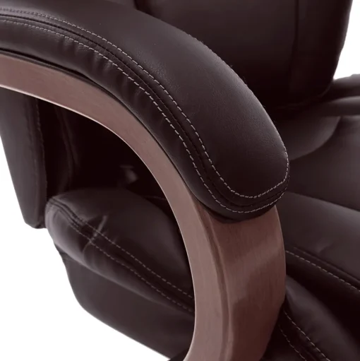 La-Z-Boy Ergonomic Chairs<Harnett Ergonomic Faux Leather Swivel Executive Chair, Coffee (46253B)