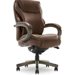 La-Z-Boy Office Chairs<Hyland Ergonomic Faux Leather Swivel Executive Chair, Brown (CHR10044C)