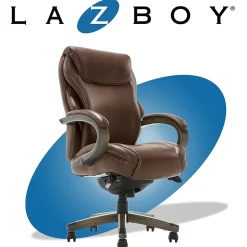 La-Z-Boy Office Chairs<Hyland Ergonomic Faux Leather Swivel Executive Chair, Brown (CHR10044C)