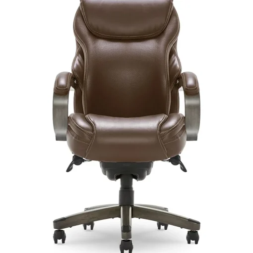 La-Z-Boy Office Chairs<Hyland Ergonomic Faux Leather Swivel Executive Chair, Brown (CHR10044C)