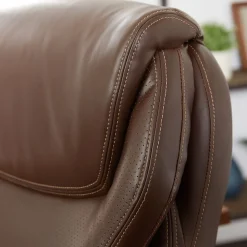 La-Z-Boy Office Chairs<Hyland Ergonomic Faux Leather Swivel Executive Chair, Brown (CHR10044C)