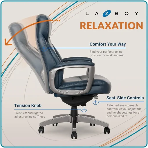 La-Z-Boy Ergonomic Chairs<Leather Executive Chair, (51447)