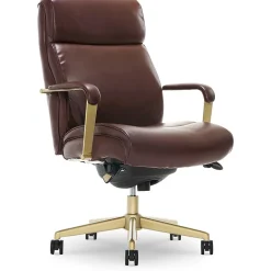 La-Z-Boy Office Chairs<Melrose Ergonomic bonded Leather Swivel Executive Chair, Brown (CHR10084C)