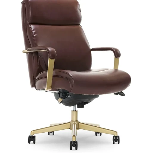 La-Z-Boy Office Chairs<Melrose Ergonomic bonded Leather Swivel Executive Chair, Brown (CHR10084C)