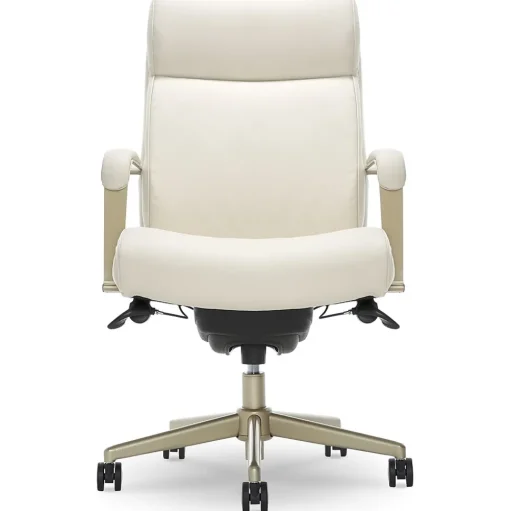 La-Z-Boy Office Chairs<Melrose Ergonomic bonded Leather Swivel Executive Chair, White (CHR10084B)