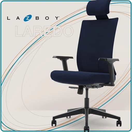 La-Z-Boy Office Chairs<Mesh Swivel Executive Chair, Navy (51489-NVY)