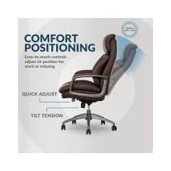 La-Z-Boy Ergonomic Chairs<Nova Ergonomic Polyurethane Swivel Executive Chair, (52372-BRN)