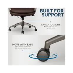 La-Z-Boy Ergonomic Chairs<Nova Ergonomic Polyurethane Swivel Executive Chair, (52372-BRN)