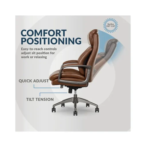La-Z-Boy Ergonomic Chairs<Nova Ergonomic Polyurethane Swivel Executive Chair, (52372-CBRN)