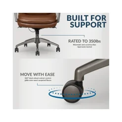 La-Z-Boy Ergonomic Chairs<Nova Ergonomic Polyurethane Swivel Executive Chair, (52372-CBRN)