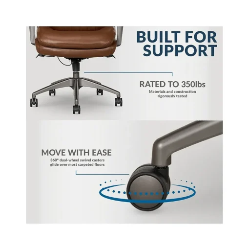 La-Z-Boy Ergonomic Chairs<Nova Ergonomic Polyurethane Swivel Executive Chair, (52372-CBRN)