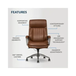 La-Z-Boy Ergonomic Chairs<Nova Ergonomic Polyurethane Swivel Executive Chair, (52372-CBRN)