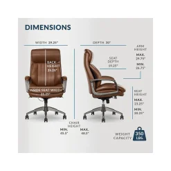 La-Z-Boy Ergonomic Chairs<Nova Ergonomic Polyurethane Swivel Executive Chair, (52372-CBRN)
