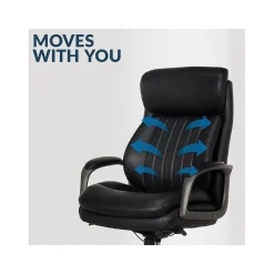 La-Z-Boy Ergonomic Chairs<Nova Ergonomic Polyurethane Swivel Executive Chair, (52372-BLK)