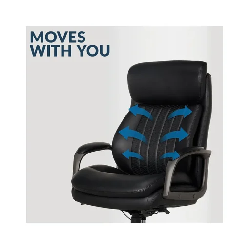 La-Z-Boy Ergonomic Chairs<Nova Ergonomic Polyurethane Swivel Executive Chair, (52372-BLK)