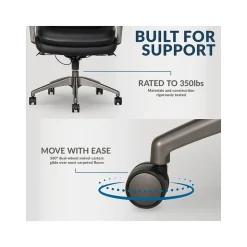 La-Z-Boy Ergonomic Chairs<Nova Ergonomic Polyurethane Swivel Executive Chair, (52372-BLK)