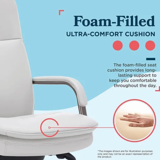 La-Z-Boy Office Chairs<Opus Ergonomic Bonded Leather Swivel Executive Chair, Gray and Graphite (CCHR10015B)