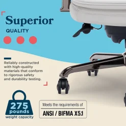 La-Z-Boy Office Chairs<Opus Ergonomic Bonded Leather Swivel Executive Chair, Gray and Graphite (CCHR10015B)