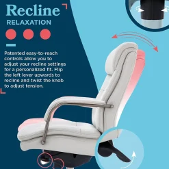 La-Z-Boy Office Chairs<Sonata Ergonomic Bonded Leather Swivel Executive Chair, Gray and Graphite (CCHR10014B)
