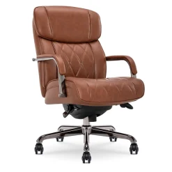 La-Z-Boy Office Chairs<Symphony Ergonomic Bonded Leather Swivel Executive Chair, Cognac and Graphite (CCHR10013C)