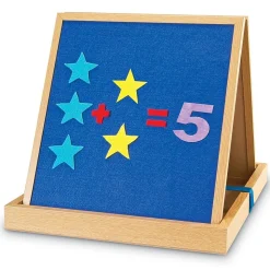 Learning Resources Dry Erase<Double-Sided Tabletop Easel, 19-3/4"H, Magnetic Whiteboard (LER7286)